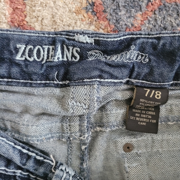 ZCO Y2K Low‎ Rise Bootcut Rinestone Blue Jeans Juniors Size 7/8 - Picture 10 of 14
